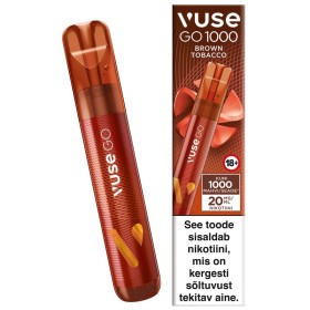 Ühekordne E-Sigaret VUSE GO Brown Tobacco 20mg