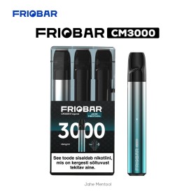 Ühekordne e-sigaret Friobar CM3000 Jahe Mentool 20mg