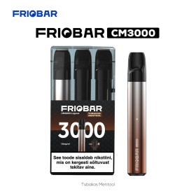 Ühekordne e-sigaret Friobar CM3000 Tubakas Mentool 20mg